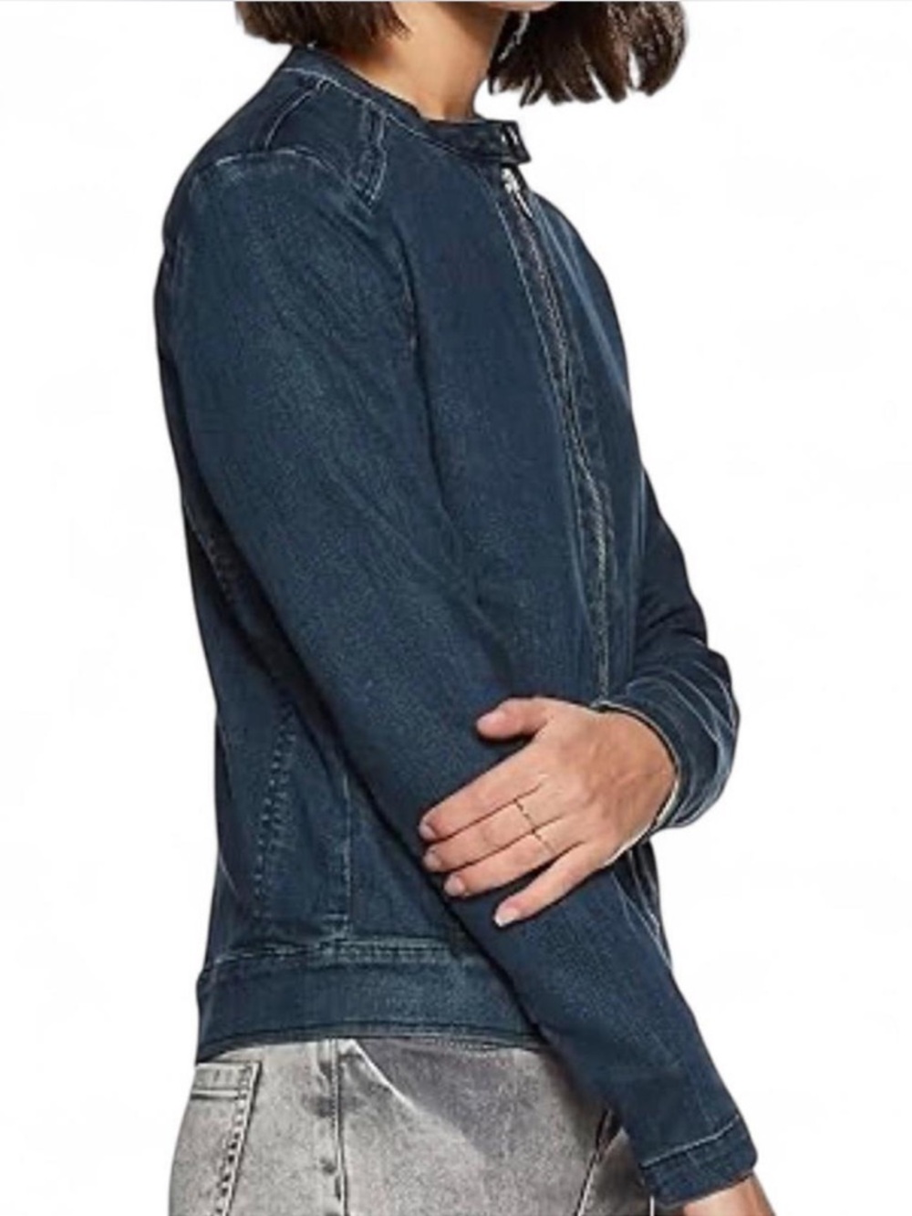Levi's Dark Blue Denim Jacket with Silver Zip